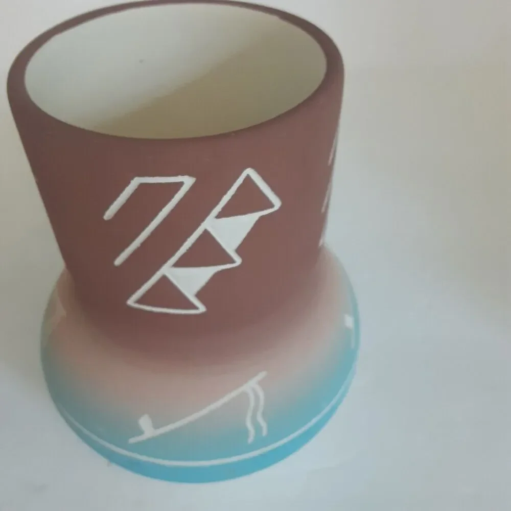 Red Elk Pottery Signed Vase Southwest Decor